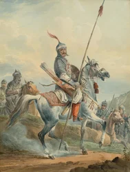 Guerriers orientaux à cheval